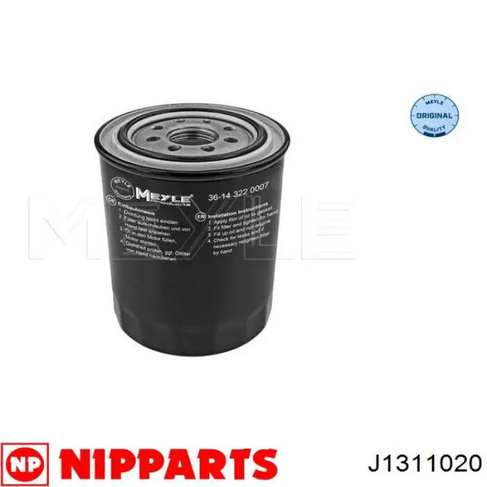 Filtro de aceite J1311020 Nipparts