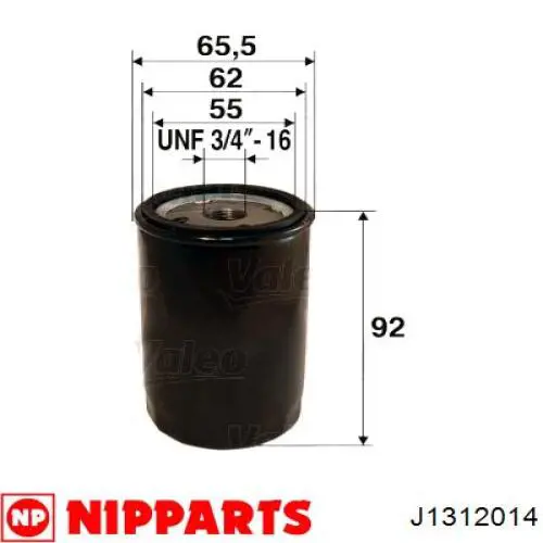 Масляный фильтр J1312014 Nipparts
