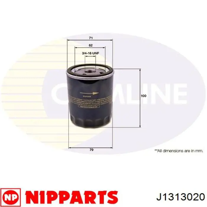 Масляный фильтр J1313020 Nipparts