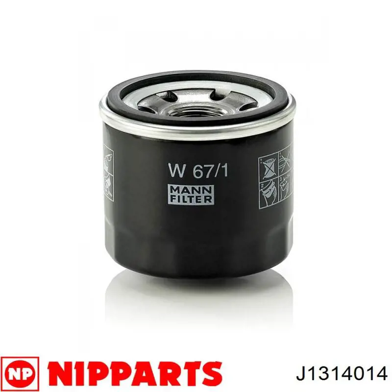 Filtro de aceite J1314014 Nipparts