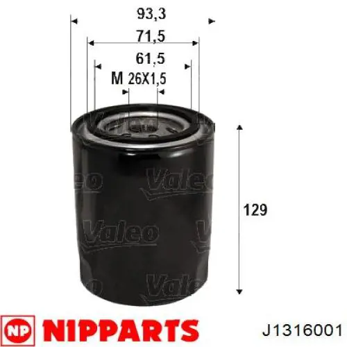 Масляный фильтр J1316001 Nipparts