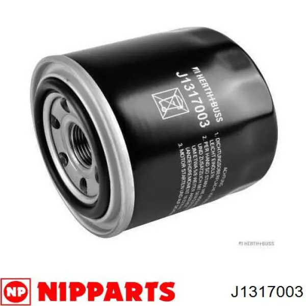 Filtro de aceite J1317003 Nipparts