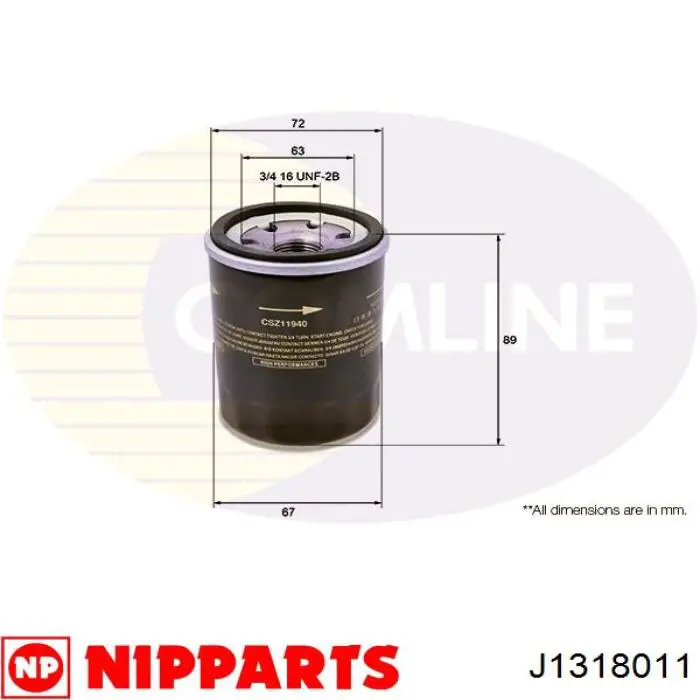Купить J1318011 Nipparts Фильтр центробежный очистки масла