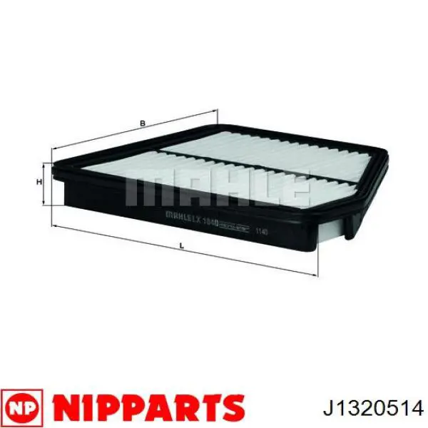 Filtro de aire J1320514 Nipparts