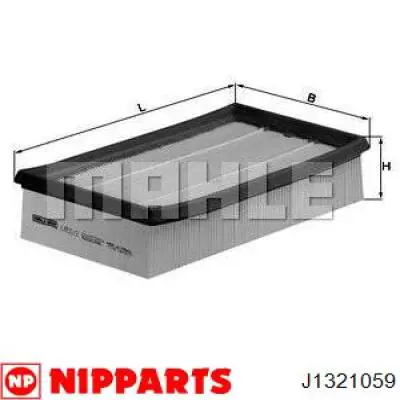 Купить J1321059 Nipparts Автомобильный фильтр воздуха