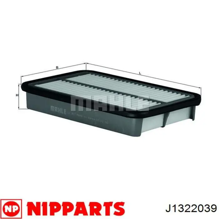 Filtro de aire J1322039 Nipparts