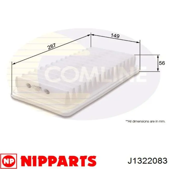 Воздушный фильтр J1322083 Nipparts