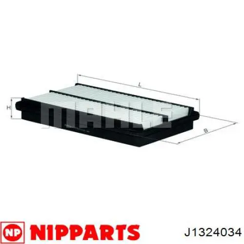 Элемент воздушного фильтра Nipparts J1324034 цена, от 6.36 USD