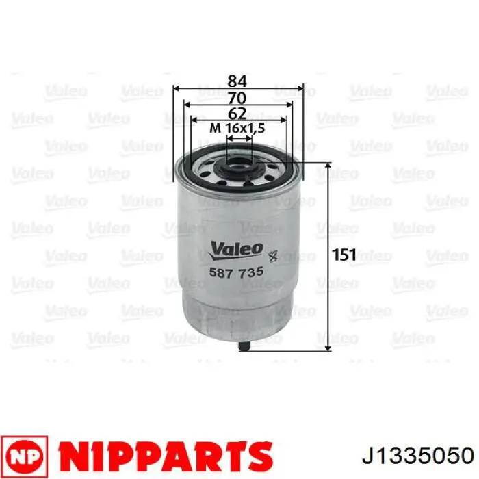 Фильтр тонкой очистки топлива Nipparts J1335050 цена, от 8.67 USD