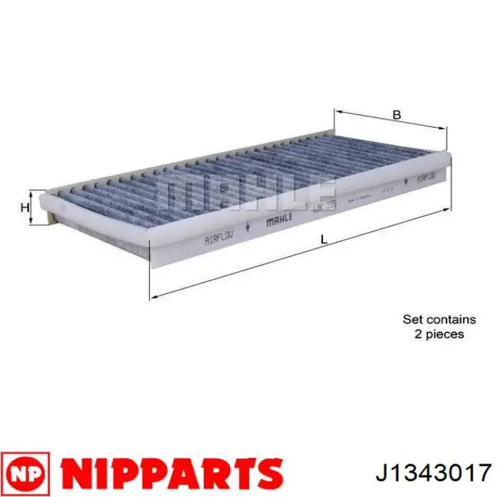 Фильтр салона J1343017 Nipparts