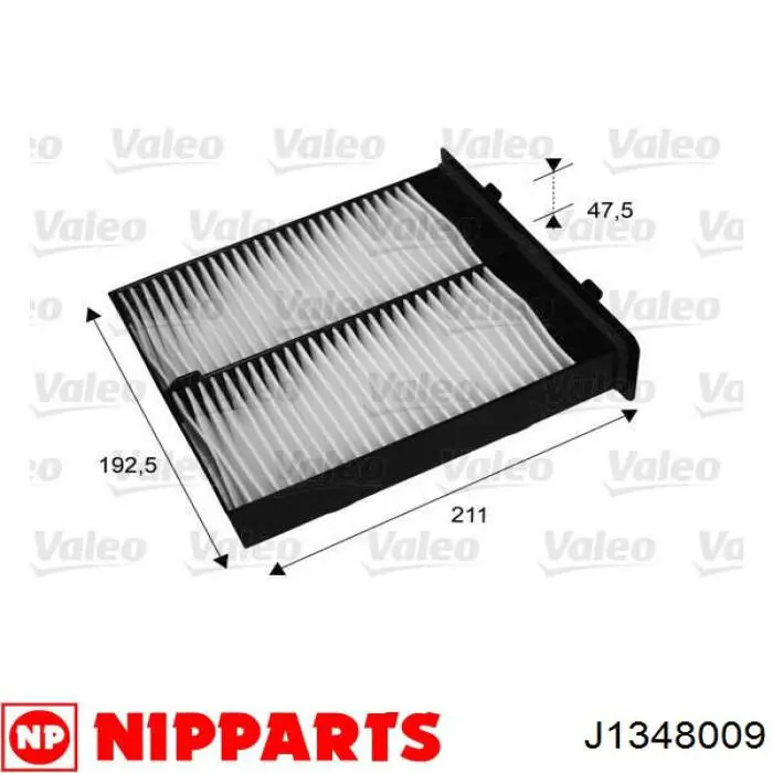 Фильтр салона J1348009 Nipparts