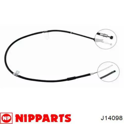 Задний правый трос ручника J14098 Nipparts