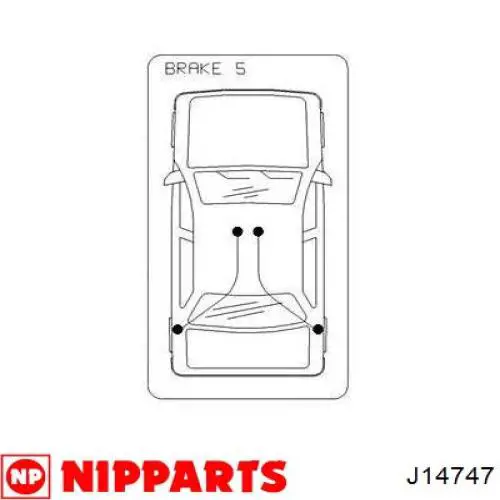 Трос ручного тормоза задний Nipparts J14747 цена, от 15.96 USD