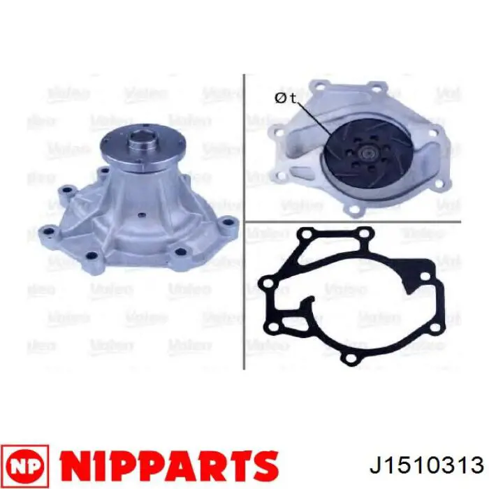 Купить J1510313 Nipparts Насос охлаждения
