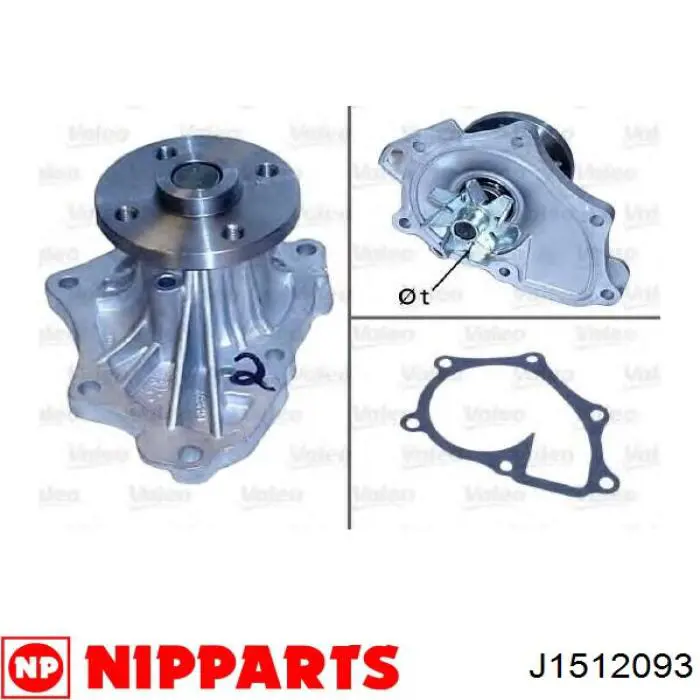 Водяной насос Nipparts J1512093