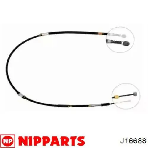 J16688 Nipparts cabo do freio de estacionamento traseiro direito
