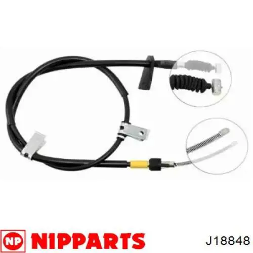 Купить 07100SN413RH Febest Задний правый трос ручника