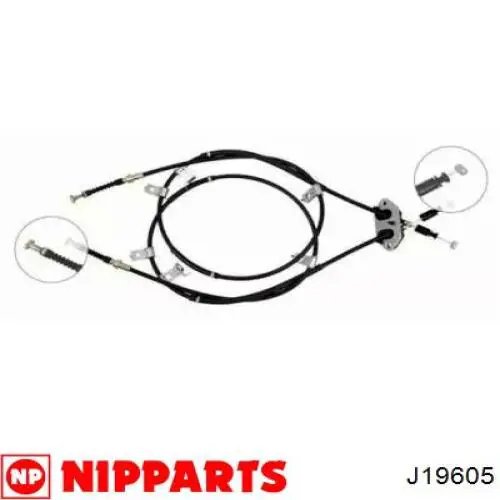 Cable de freno de mano trasero derecho/izquierdo J19605 Nipparts