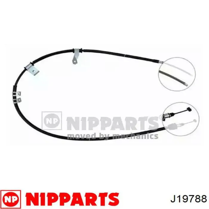 Трос стояночного тормоза задний правый Nipparts J19788 цена, от 26.91 USD