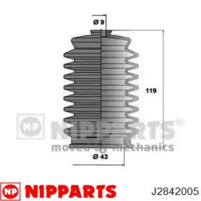 Пыльник рулевой рейки J2842005 Nipparts