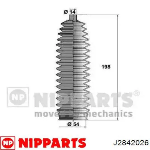 Bota de proteção do mecanismo de direção (de cremalheira) TY222DUSTER MSG