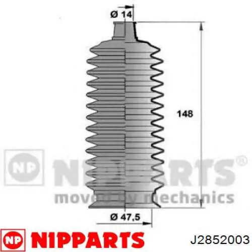 Fuelle, dirección J2852003 Nipparts