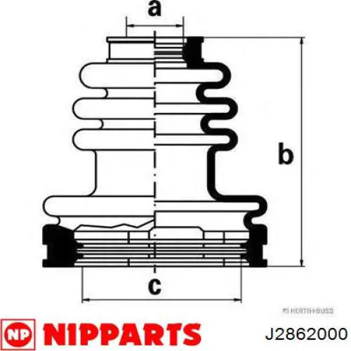 Пыльник ШРУСа наружный J2862000 Nipparts