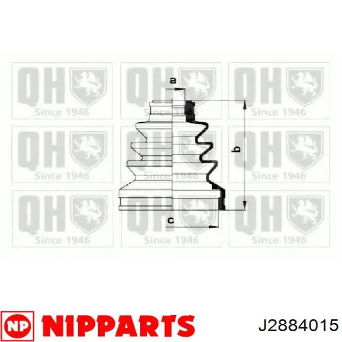 Пыльник ШРУСа внутренний, передней полуоси Nipparts J2884015