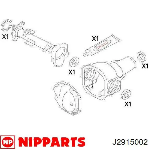 Купить J2915002 Nipparts Опорный подшипник карданного вала