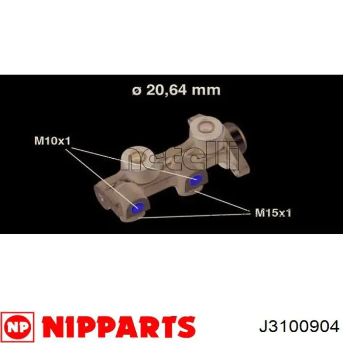 Cilindro principal de freno J3100904 Nipparts