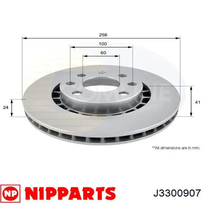 Тормоз дисковый передний Nipparts J3300907 цена, от 24.20 USD