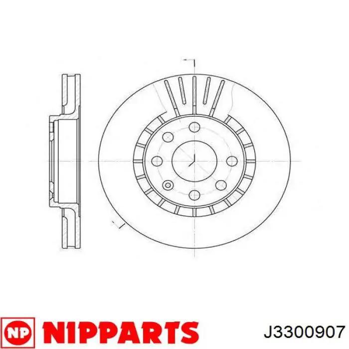 Купить J3300907 Nipparts Ротор тормозной