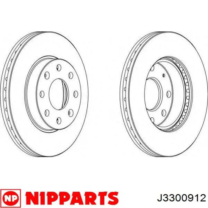 Тормоз дисковый передний Nipparts J3300912 цена, от 23.54 USD