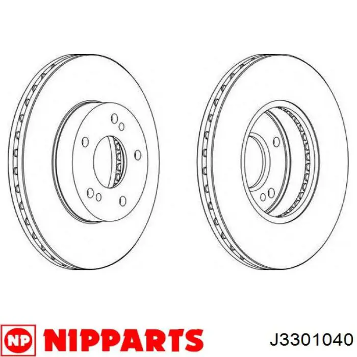 Передние тормозные диски 561536J Jurid/Bendix