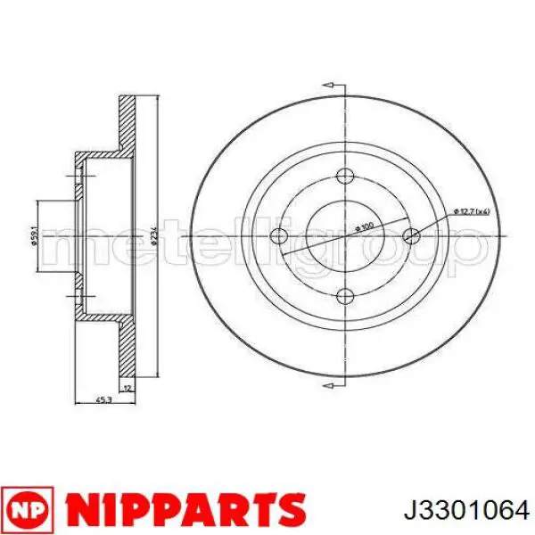 Тормоз дисковый передний Nissan/Infiniti 402065F003 цена, от 22.03 USD