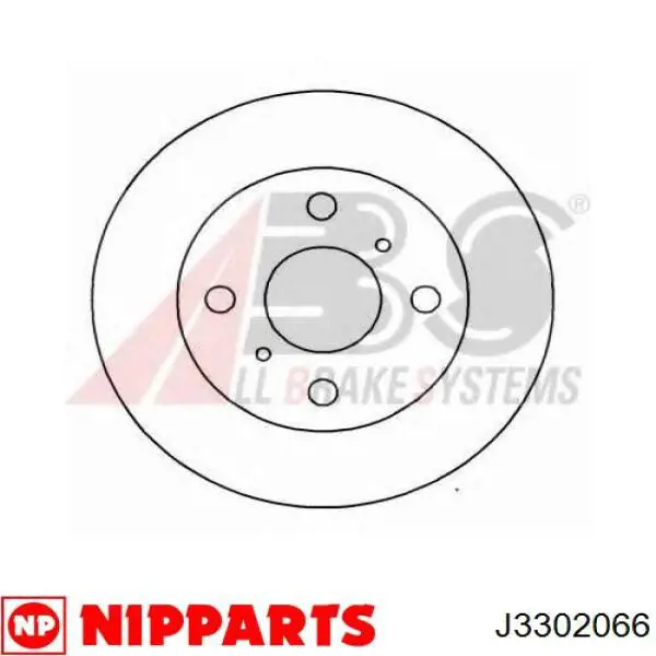 J3302066 Nipparts диск тормозной передний
