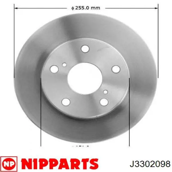 Передние тормозные диски J3302098 Nipparts