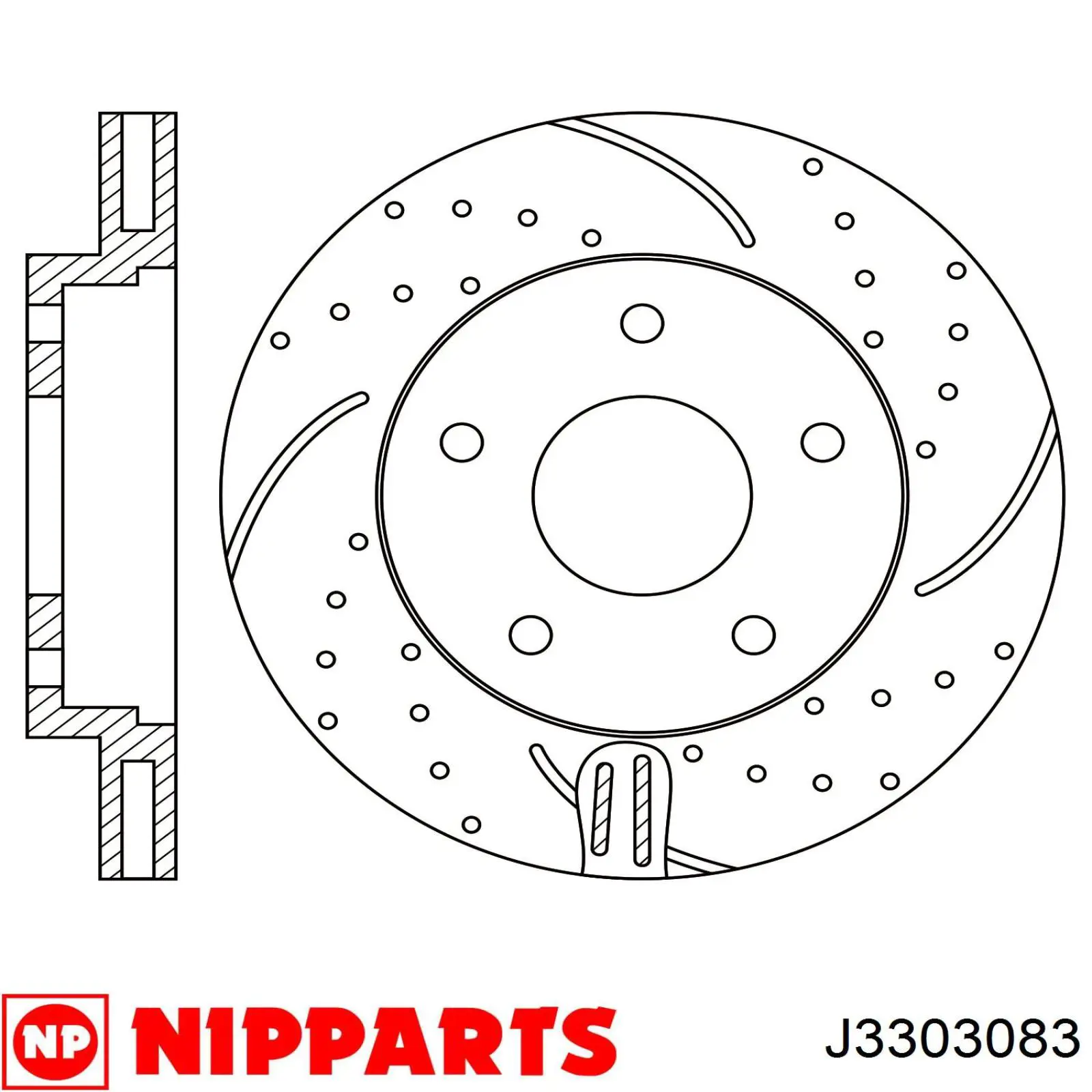 J3303083 Nipparts Диск тормозной передний