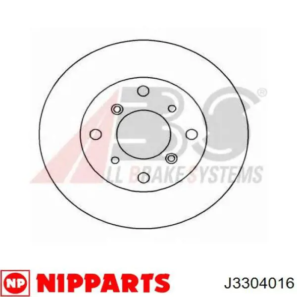 Тормоз дисковый передний Nipparts J3304016 цена, от 12.67 USD