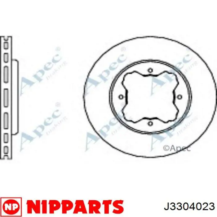J3304023 Nipparts Диск тормозной передний