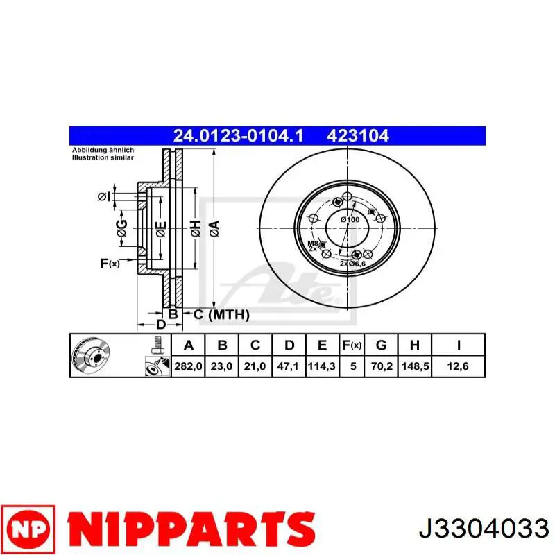 Купить J3304033 Nipparts Ротор тормозной