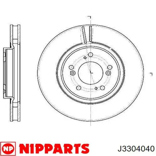 Тормоз дисковый передний Nipparts J3304040 цена, от 56.46 USD