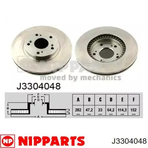 J3304048 Nipparts диск тормозной передний
