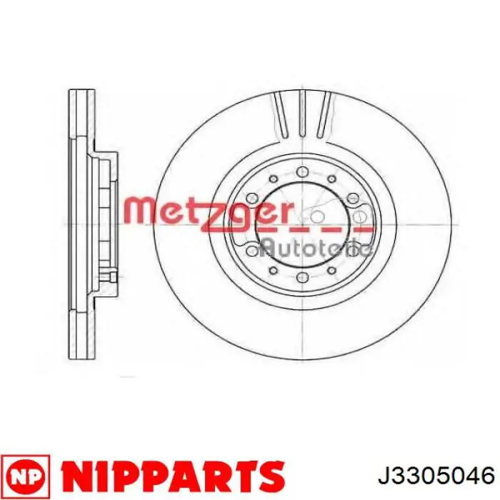 Передний тормозной диск Japan Cars C35047