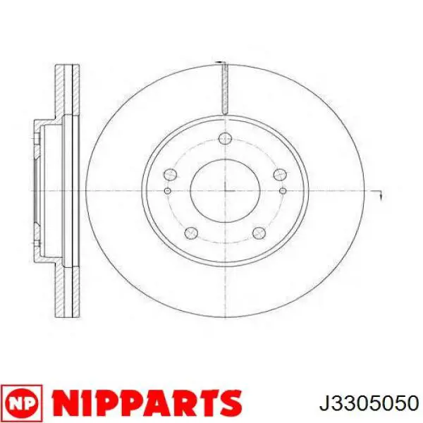 Передние тормозные диски J3305050 Nipparts