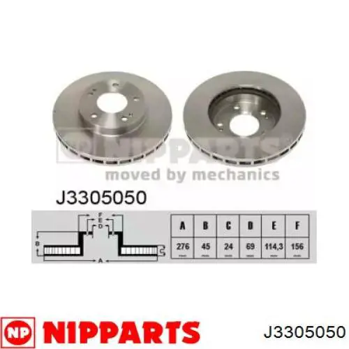 Тормоз дисковый передний Mitsubishi MR389727 цена, от 35.20 USD
