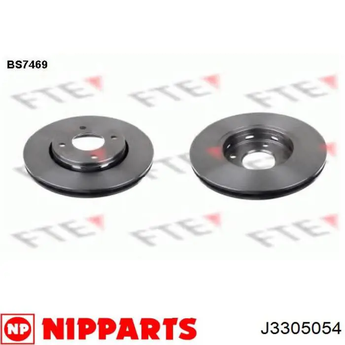 Передние тормозные диски J3305054 Nipparts