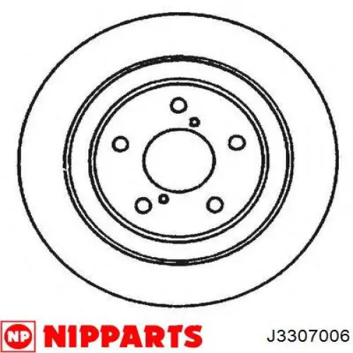 J3307006 Nipparts Диск тормозной передний