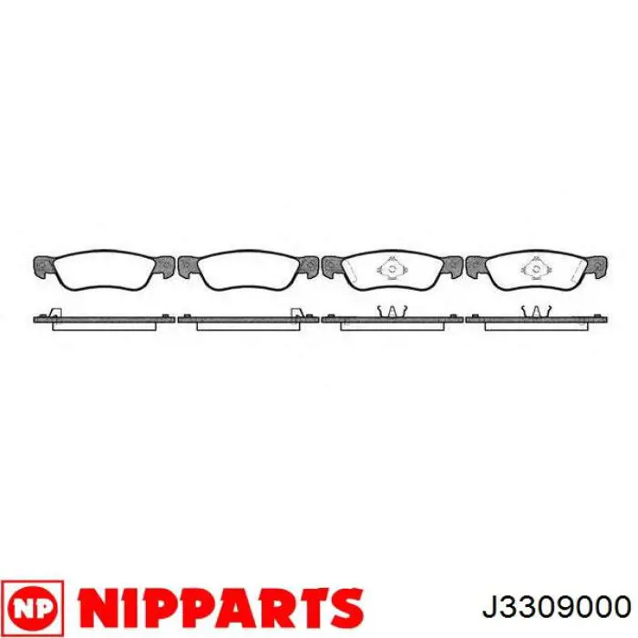 Передние тормозные диски J3309000 Nipparts