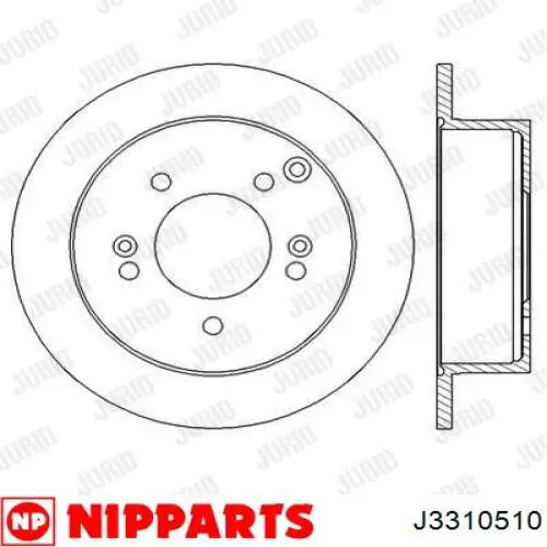 Купить J3310510 Nipparts Диск тормозной задний
